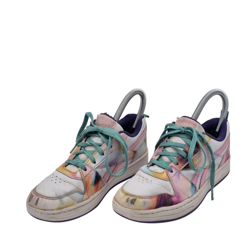 Reebok Shoes Youth Size 2 Multicolor Pastel Tie Dye Low Top Casual Sneakers